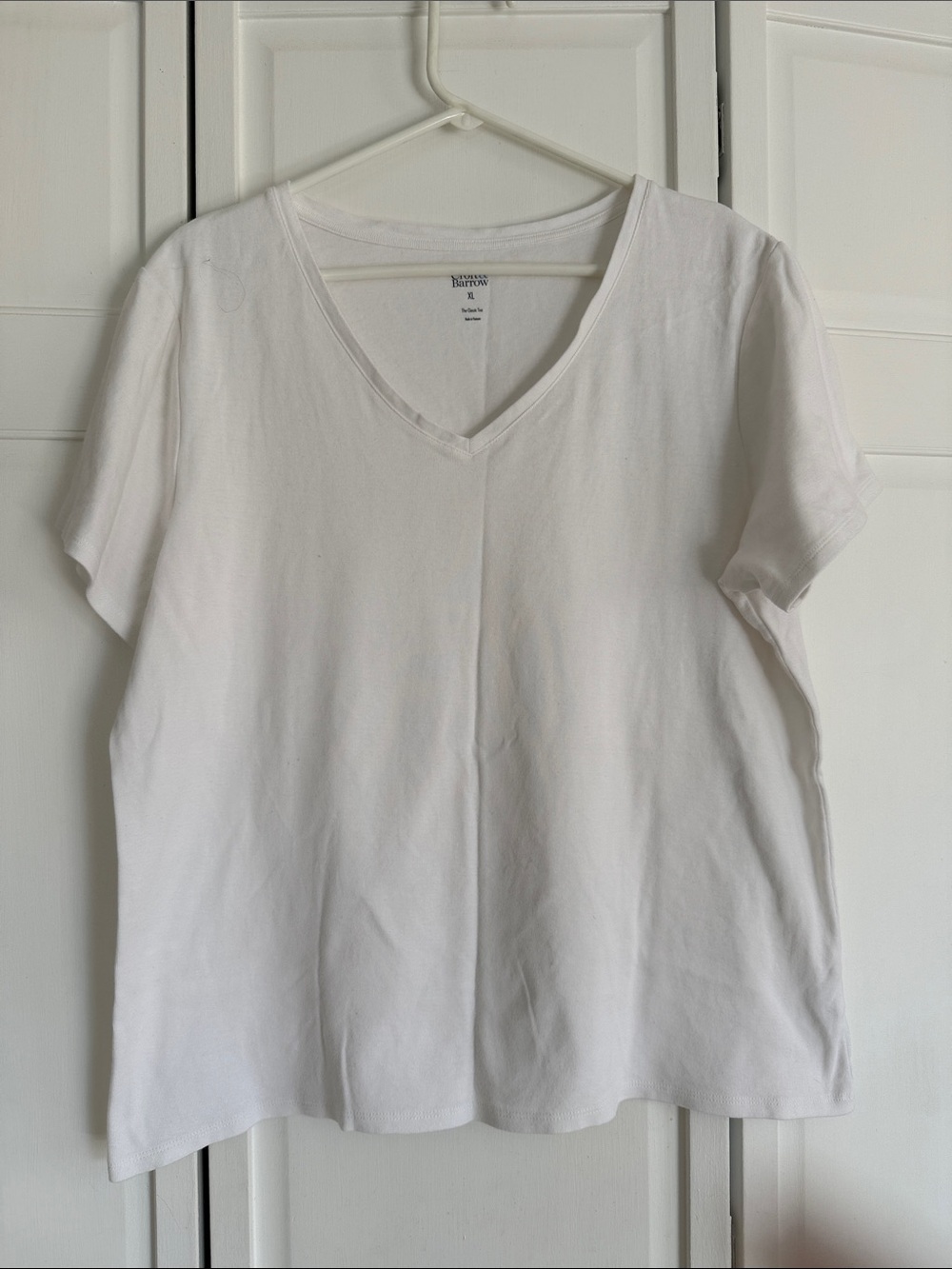 croft & barrow White V-Neck Short Sleeve Tee